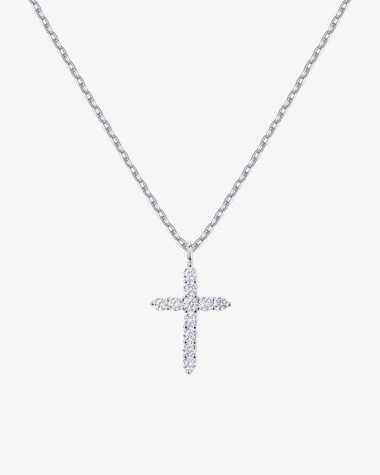Vermeil Cubic Zirconia Cross Pendant