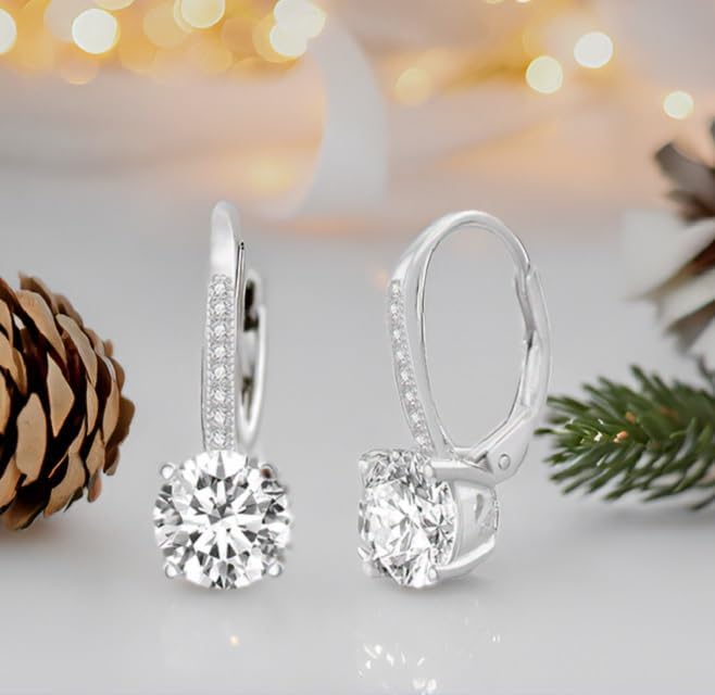 Rhodium Plated  Sterling Silver Cubic Zirconia