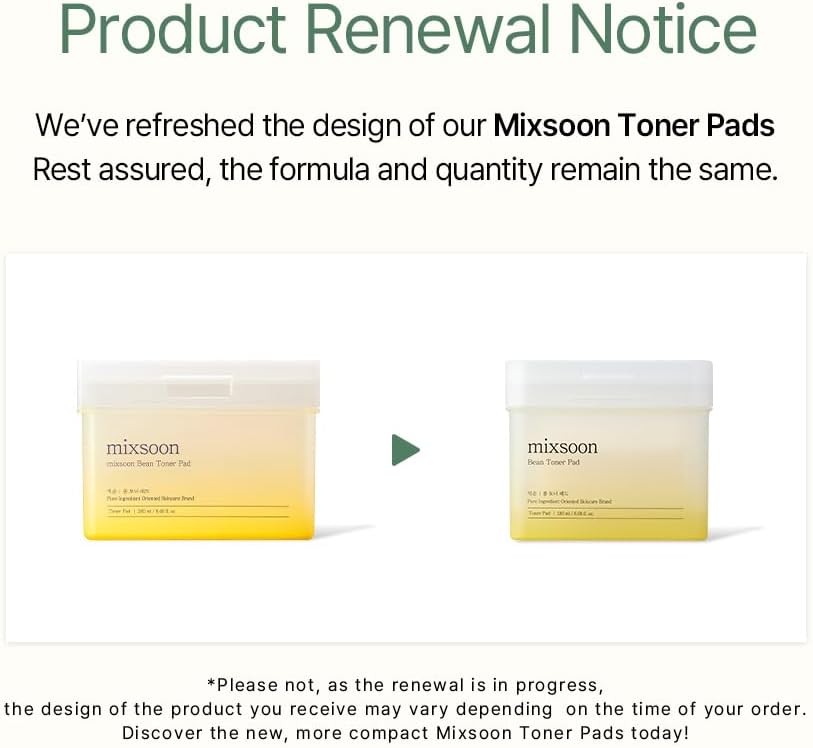 Ezee Nature Bliss | mixsoon Bean Toner Pad – 70 Sheets (280ml / 9.46 fl. oz)