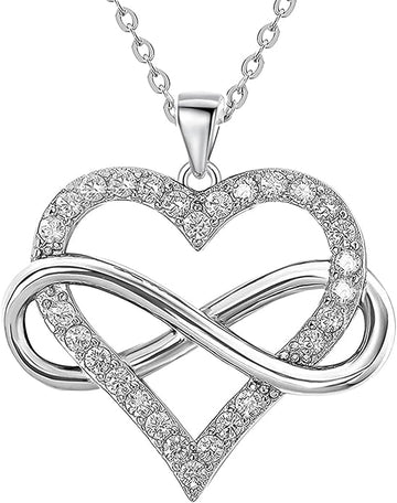 Infinity Heart Pendant Necklace