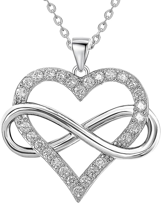 Infinity Heart Pendant Necklace