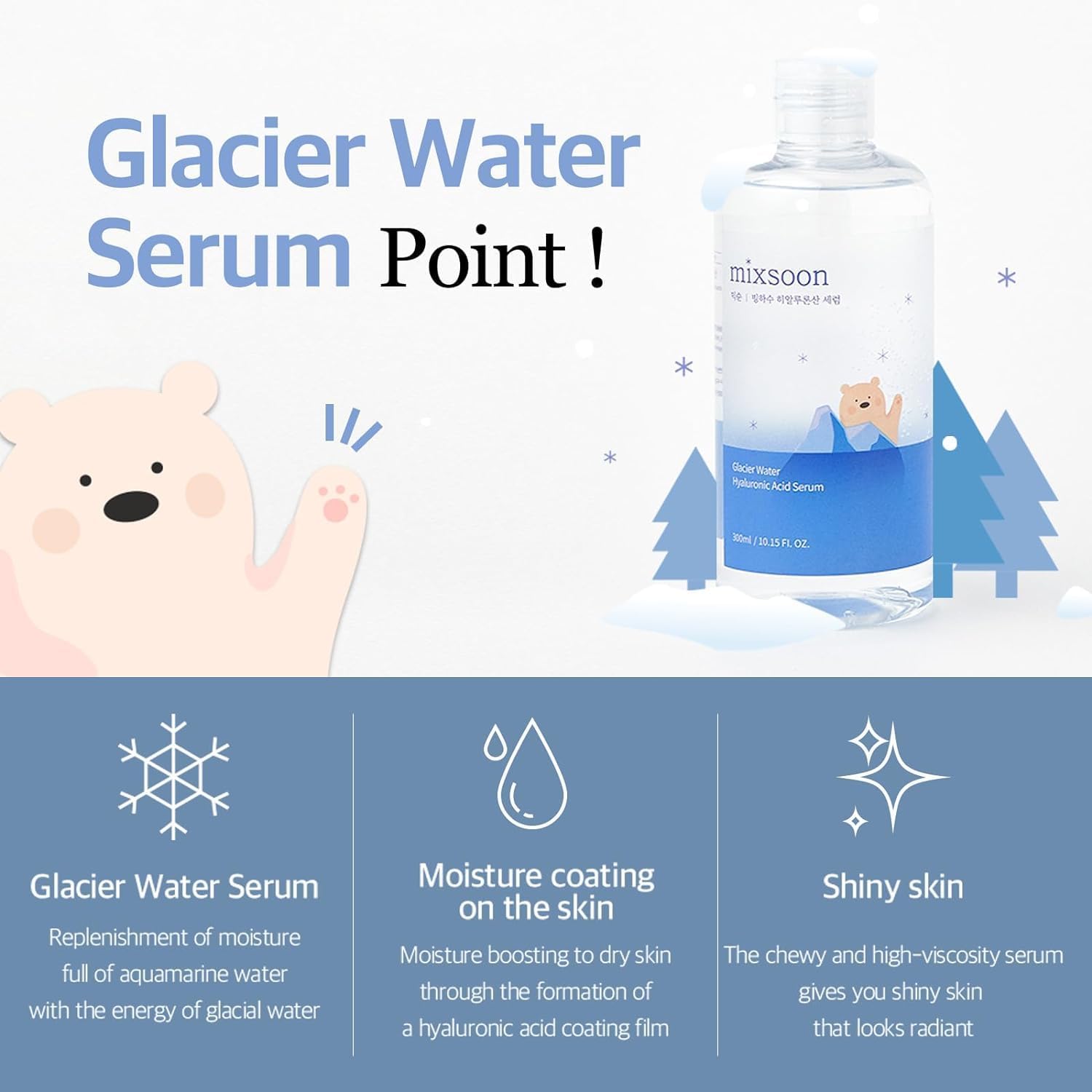 Ezee Nature Bliss | mixsoon Glacier Water Hyaluronic Acid Serum – 10.14 oz