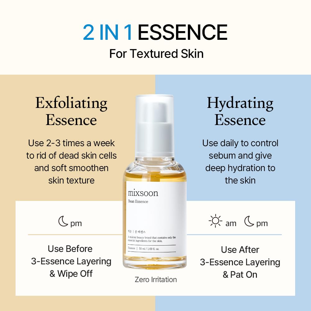 Ezee Nature Bliss | mixsoon Bean Essence Serum – K-Beauty Hydrating Exfoliator