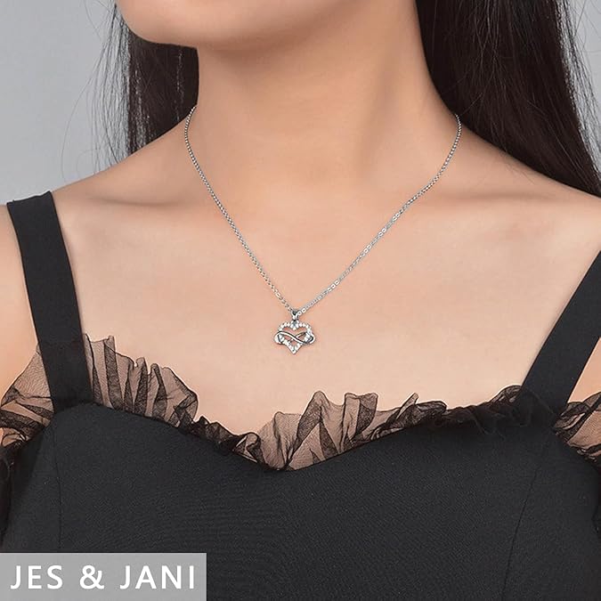 Infinity Heart Pendant Necklace