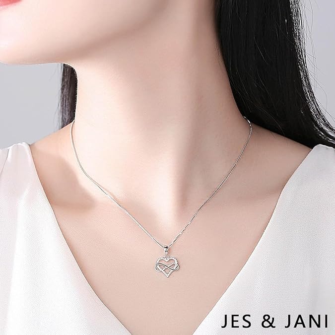 Infinity Heart Pendant Necklace