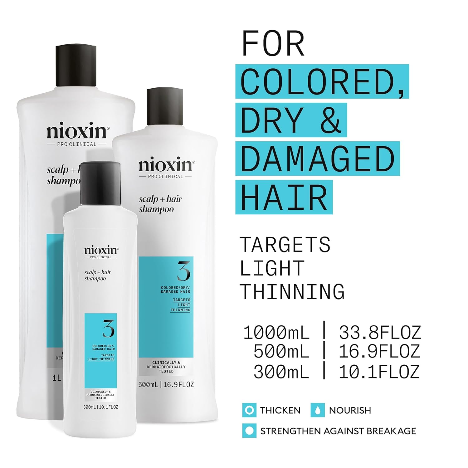 Ezee Nature Bliss Nioxin System 3 Hair Thickening Shampoo – 10.1 fl oz