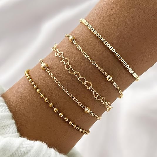 Gold Bracelets for Women, 14K Gold