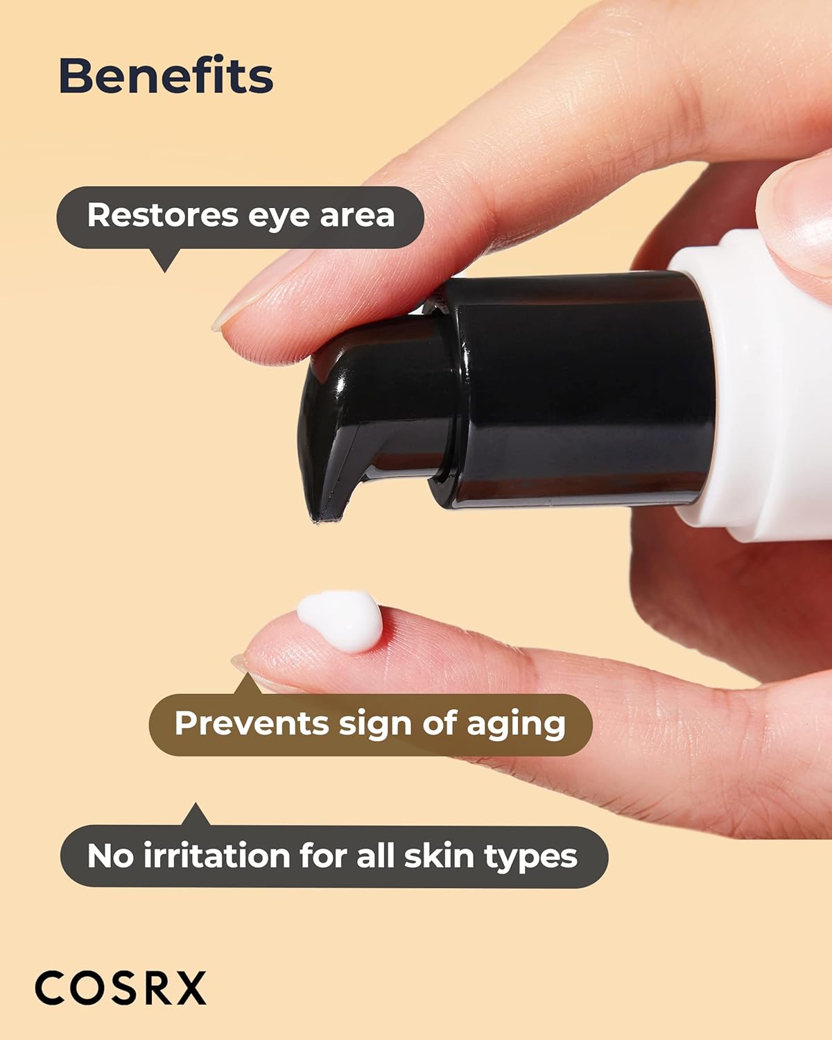 Ezee Nature Bliss COSRX Korean Eye Cream – Snail Mucin + 5 Peptides for Firming