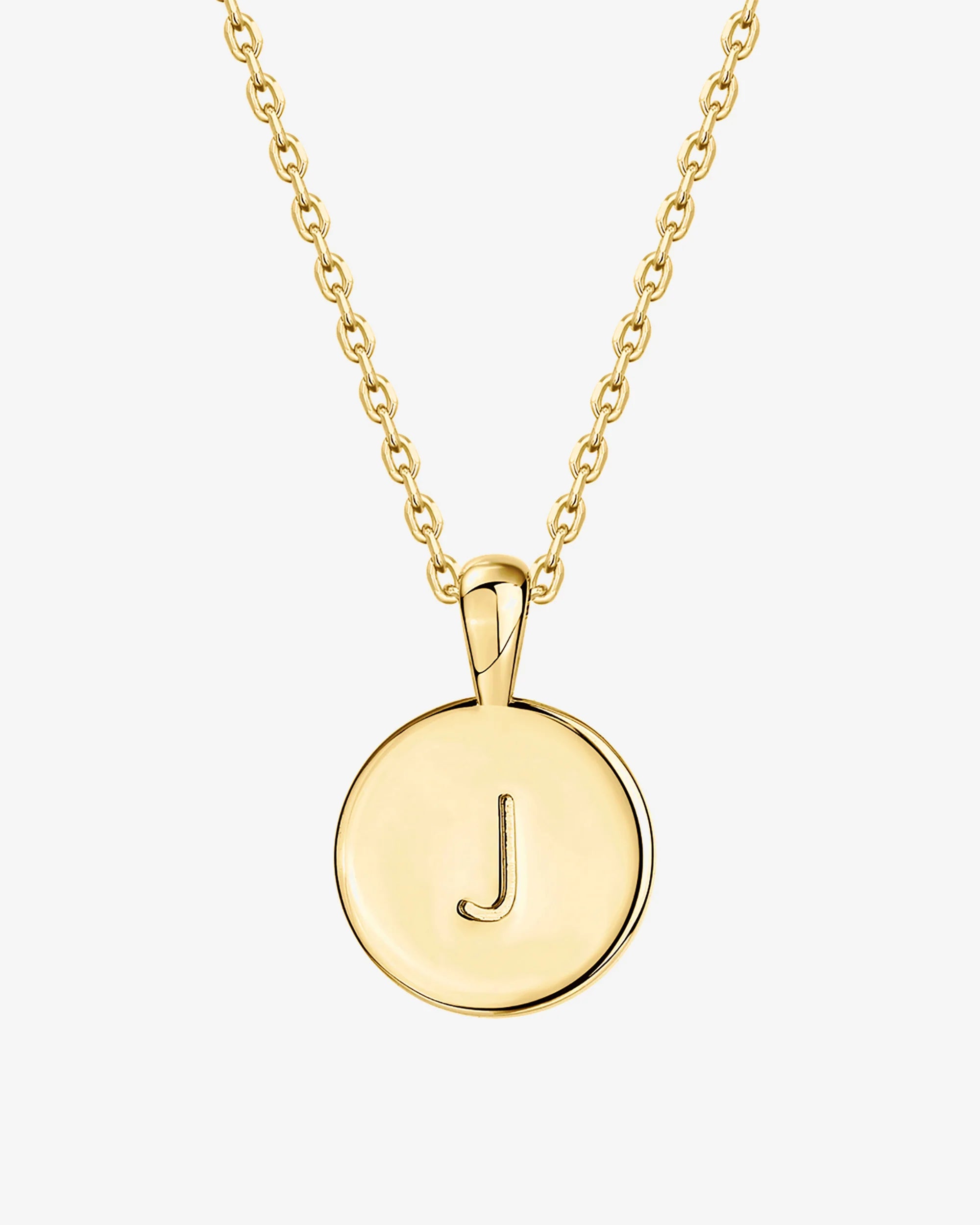 Personalized Initial Disc Pendant Necklace