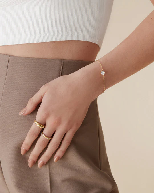 Vermeil Solitaire Bracelet