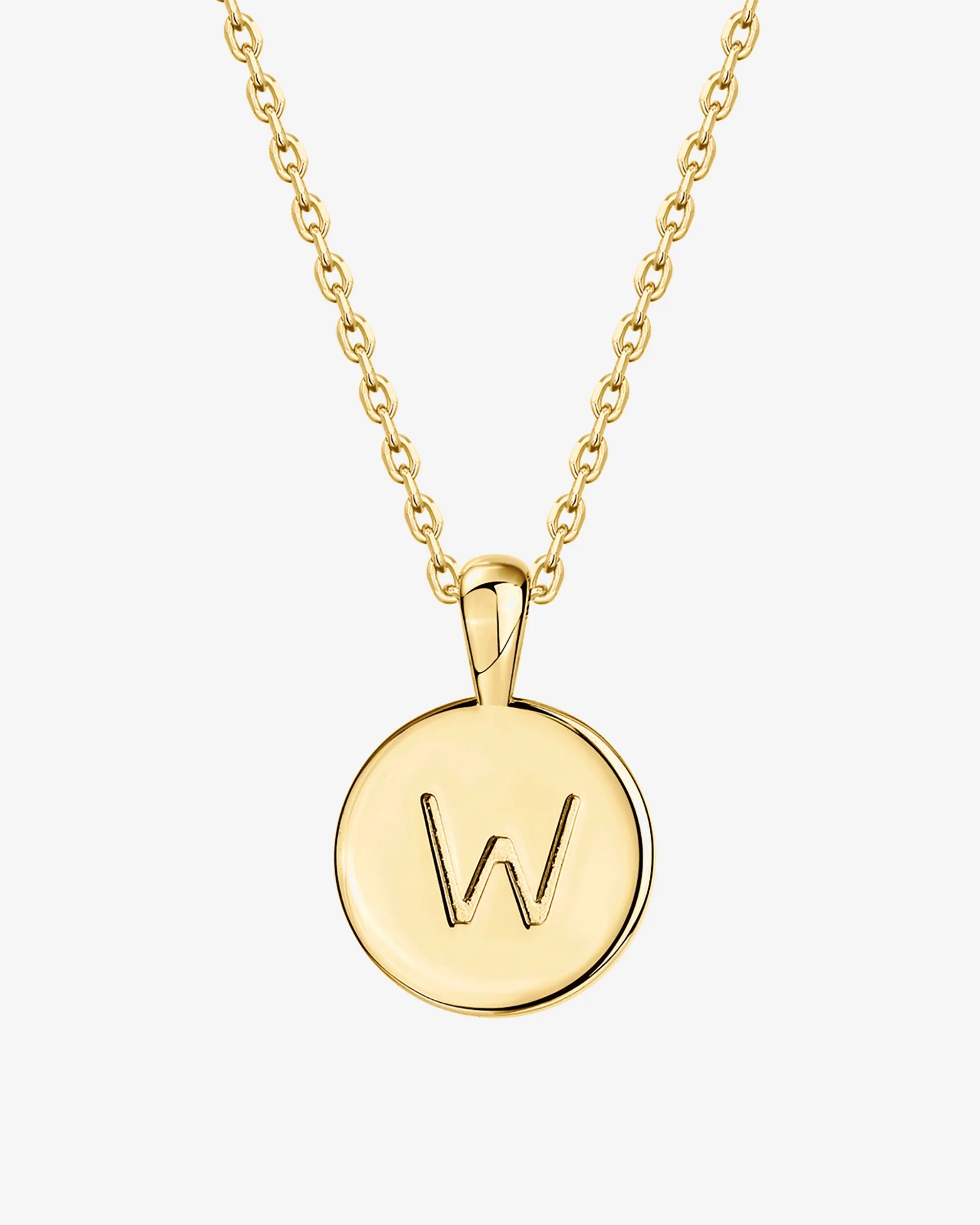 Personalized Initial Disc Pendant Necklace