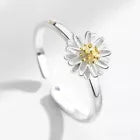 Daisy Flower 925 Sterling Silver Adjustable Ring