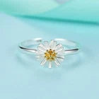 Daisy Flower 925 Sterling Silver Adjustable Ring