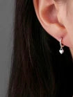 925 Sterling Silver Heart Hoop Earrings