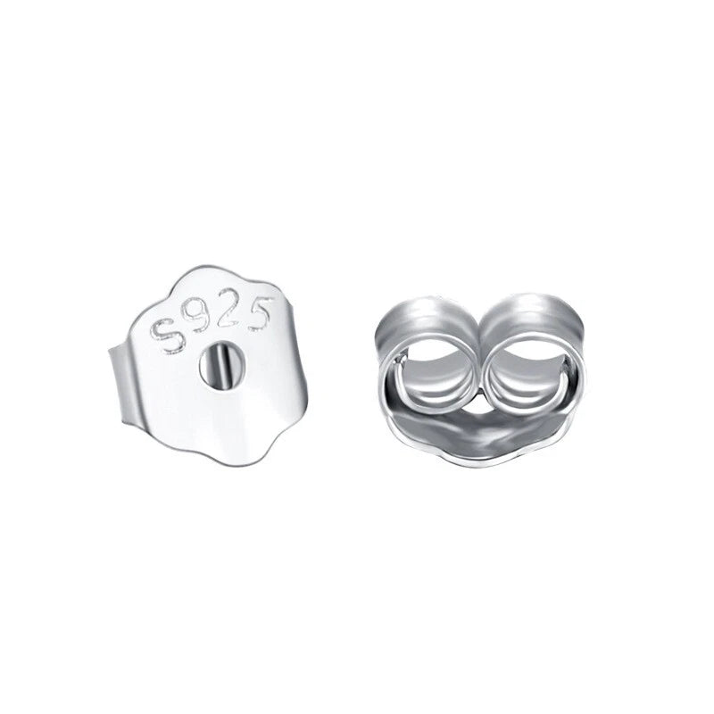 Stunning Swirl Heart Sterling Silver Stud Earrings