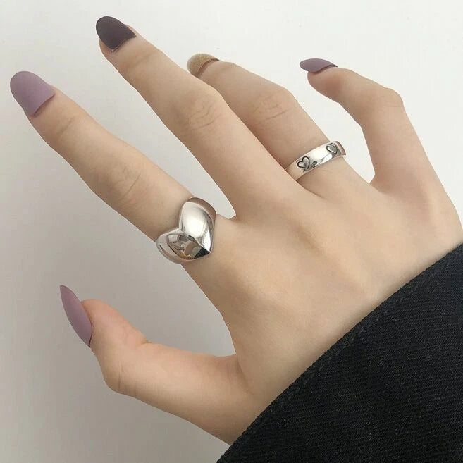 Vintage Heart Adjustable Ring