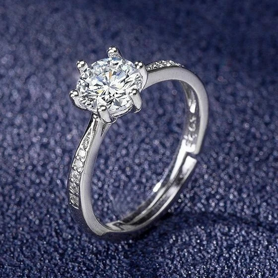 Elegant Crystal Stone Adjustable Ring