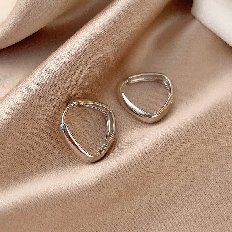 Minimal 925 Sterling Silver Huggie Hoop Earrings