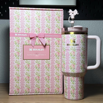 Stanley Floral Insulated Tumbler Straw – Pink